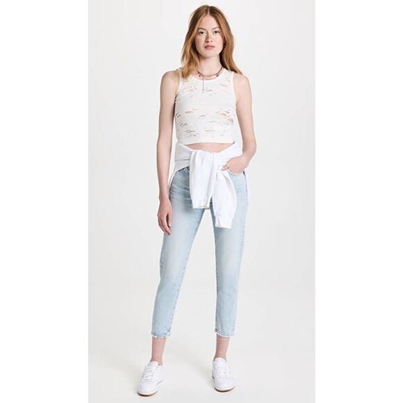 MOUSSY VINTAGE Naval Tapered Mid Rise Jeans light blue 25” - Picture 4 of 11